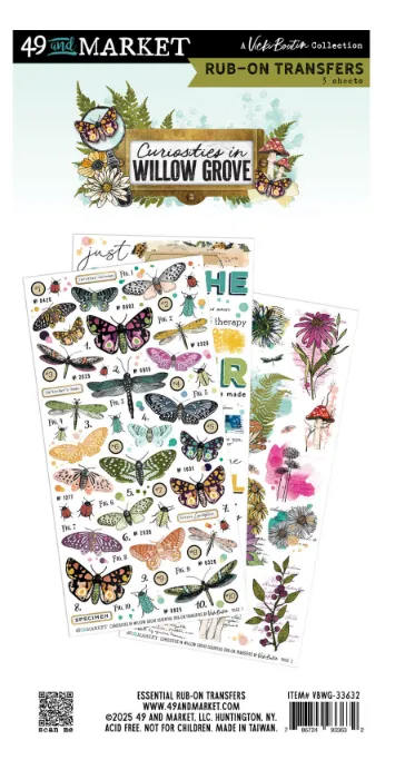Essentials in Willow Grove Rub-Ons, 3 sheets